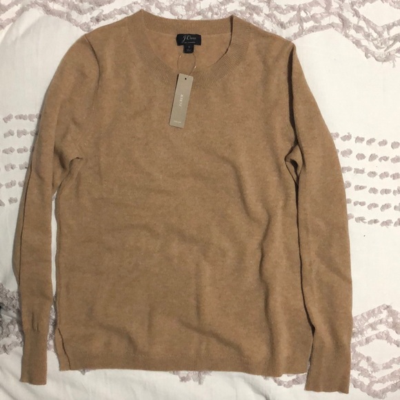 NWT jCrew Tan Cashmere Sweater - Size Small